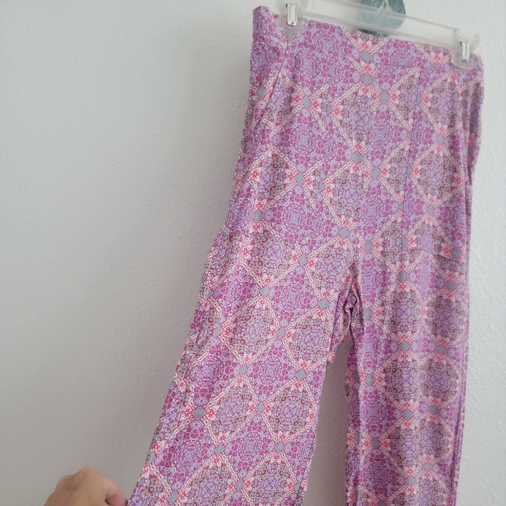 Live to be Spoiled wide leg cotton palazzo pant Sz Sm